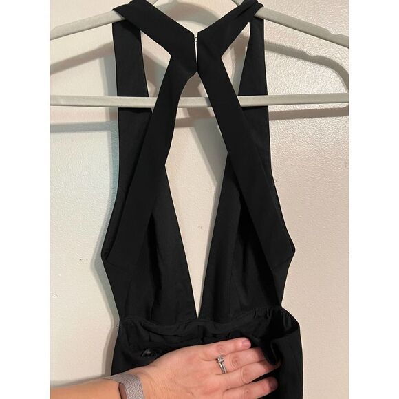 Jay Godfrey Rooney Deep V-Neck Sleeveless Cutout-Back Jumpsuit Sz. 0 - Picture 6 of 9